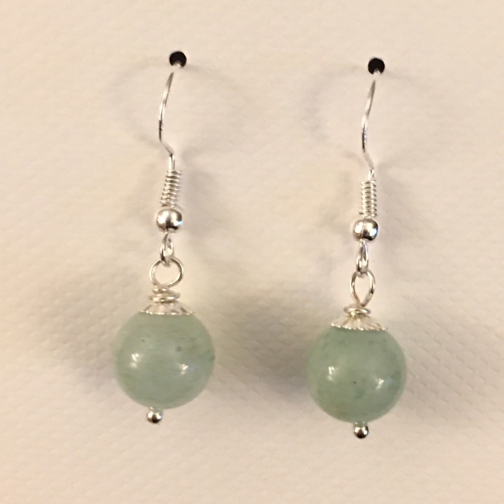 Aventurine Green Stone Earrings